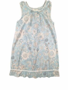 FLEUR des champs Crochet Trimmed Sleeveless Floral Dress - M (6-7)